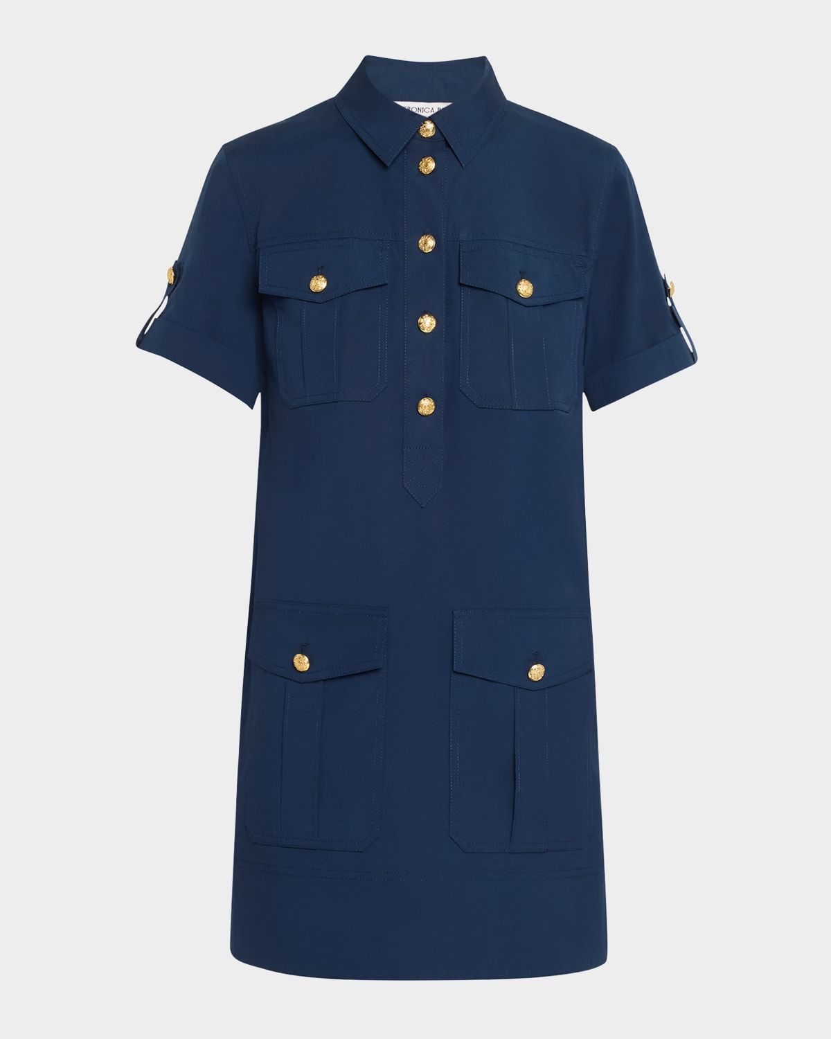 Lucca Short-Sleeve Cotton Shirtdress