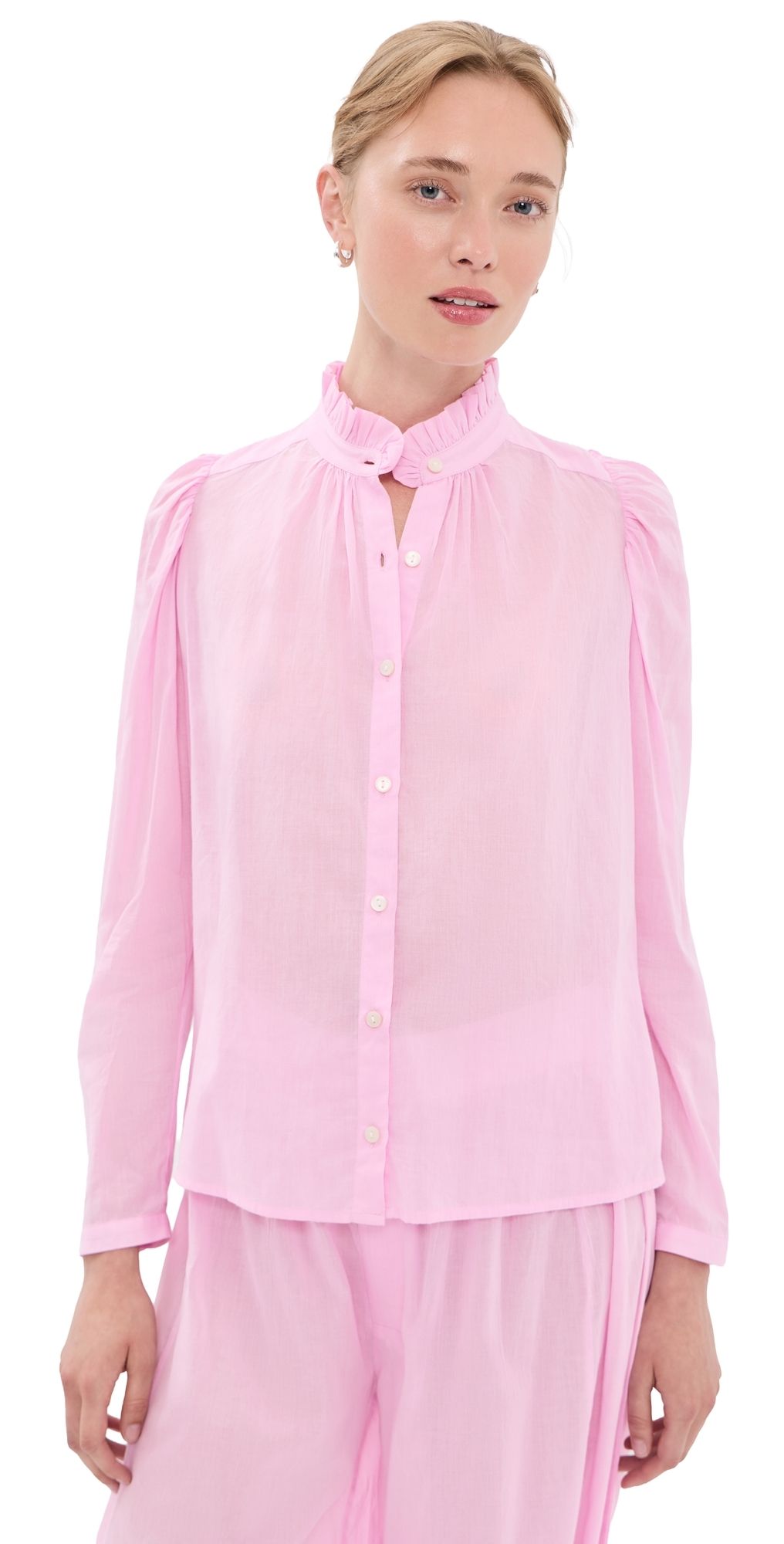 Alix of Bohemia Artemis Button Down Shirt Light Pink XL