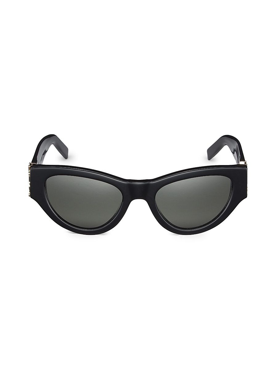 Women's Monogram 53MM Cat-Eye Sunglasses - Shiny Black