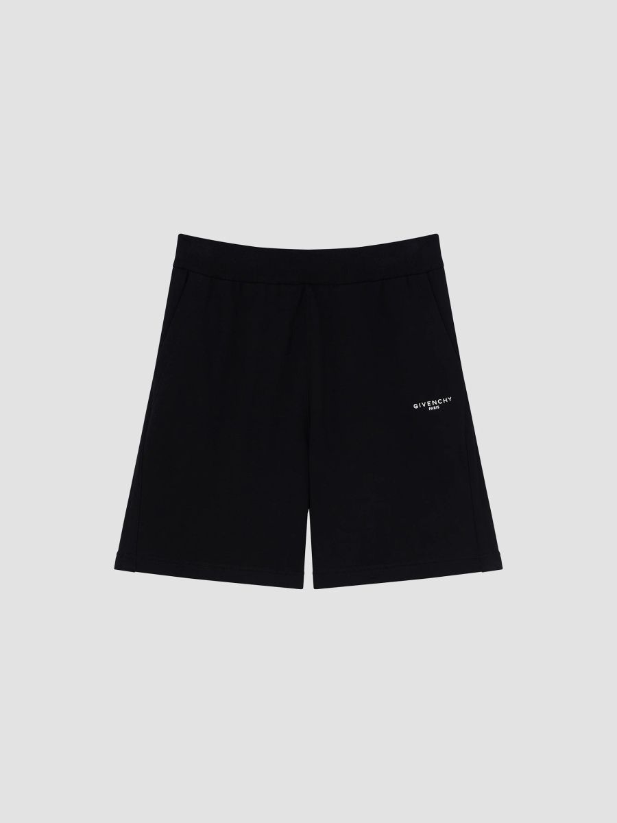 Givenchy Men's Couture Seam Bermuda Shorts in Fleece - Black - Size XXL