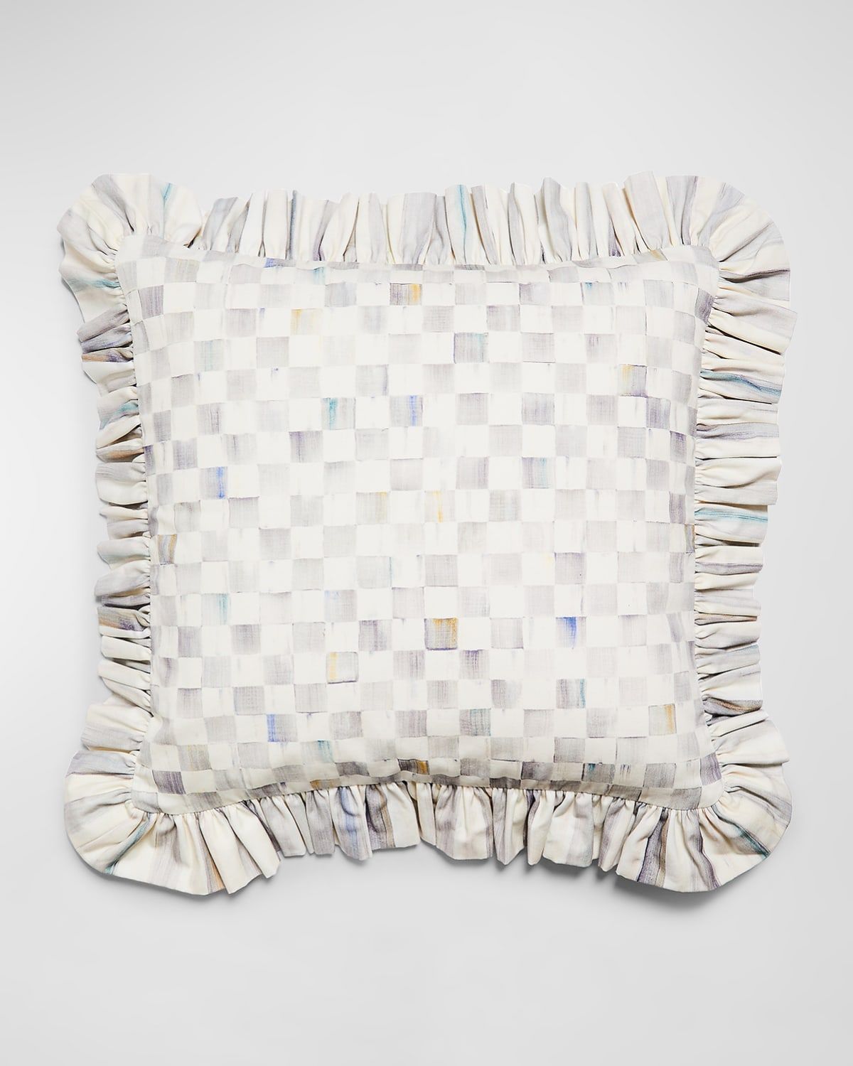 Sterling Check Ruffle Throw Pillow