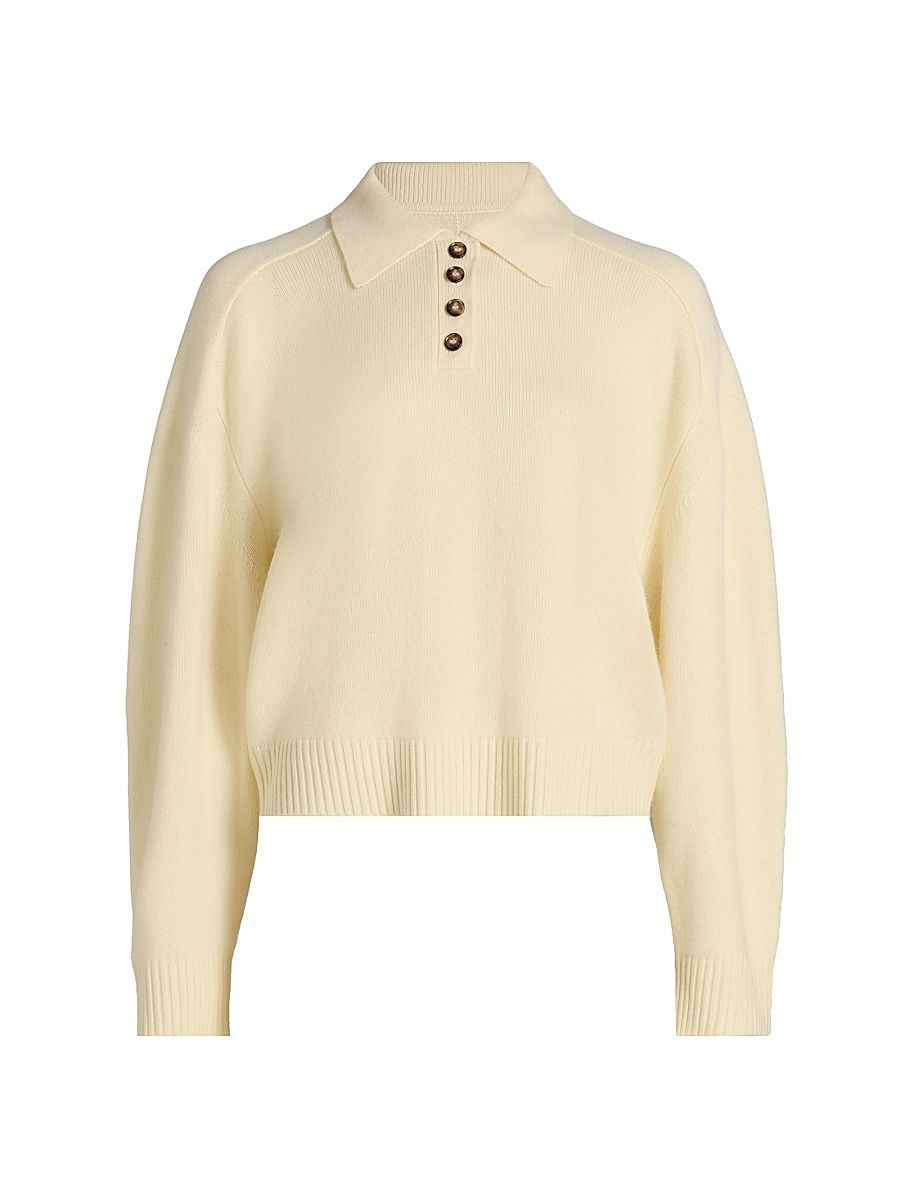 Women's Homere Collared Boxy Sweater - Butter - Size XL