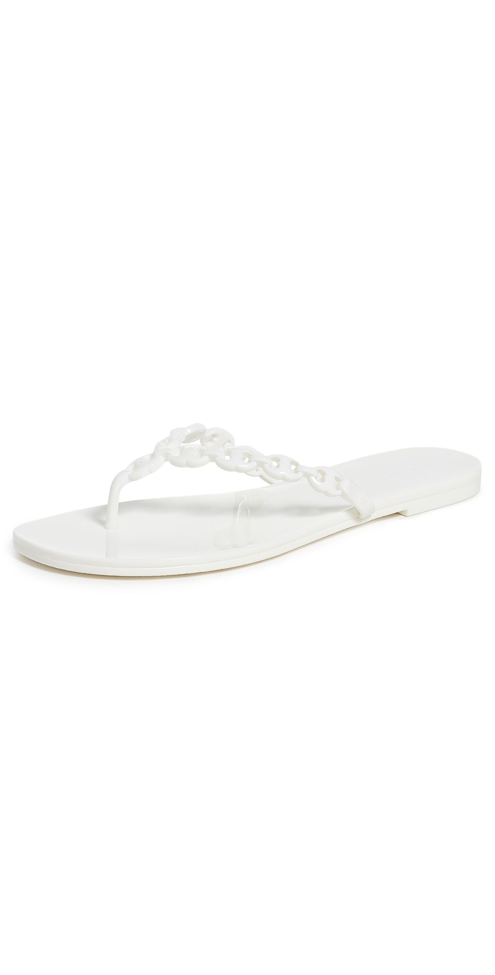 Tory Burch Gemini Link Jelly Sandals Bianco 9