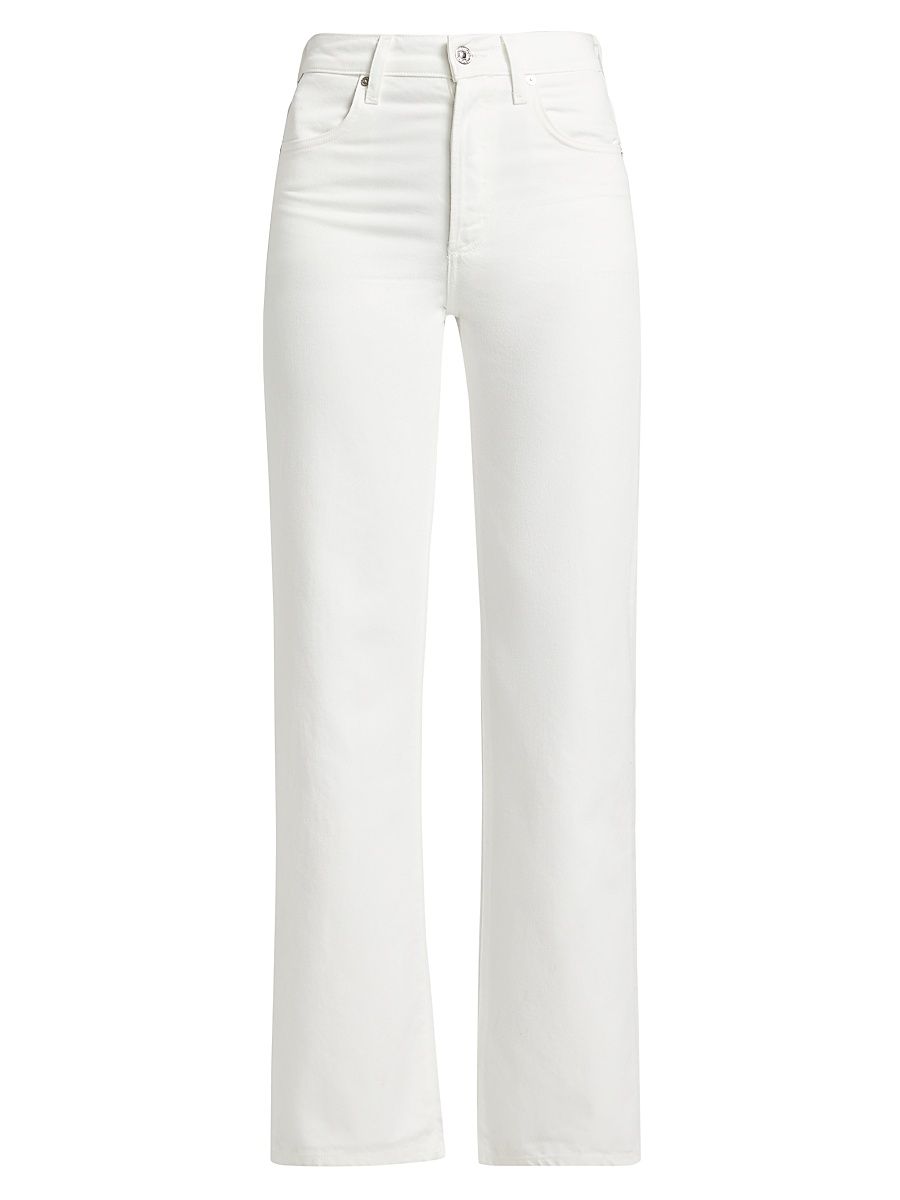 Women's Annina Wide-Leg Jeans - Soft White - Size 27