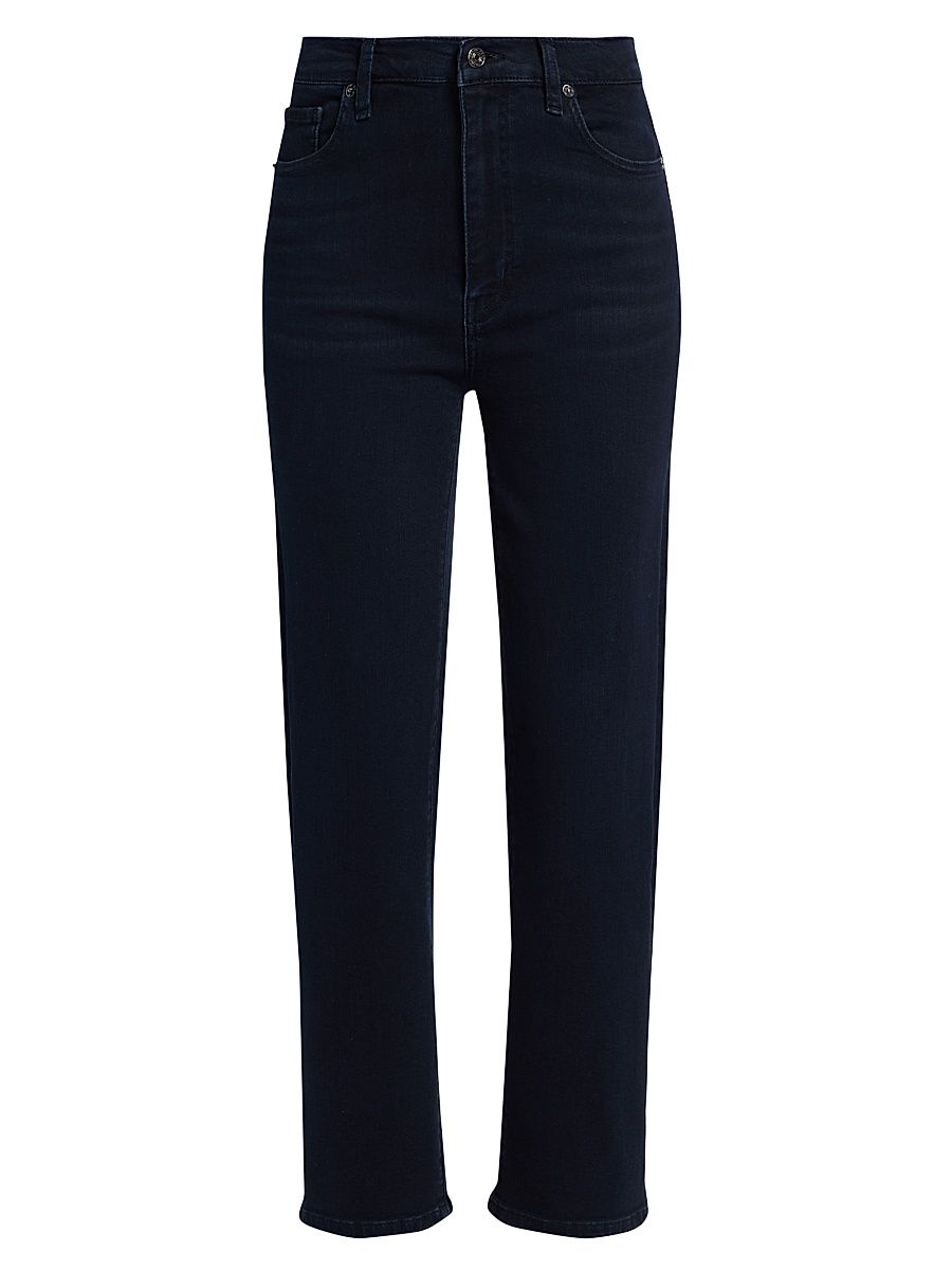 Women's Le Sleek Cotton-Blend High-Rise Straight-Leg Jeans - Century - Size 23