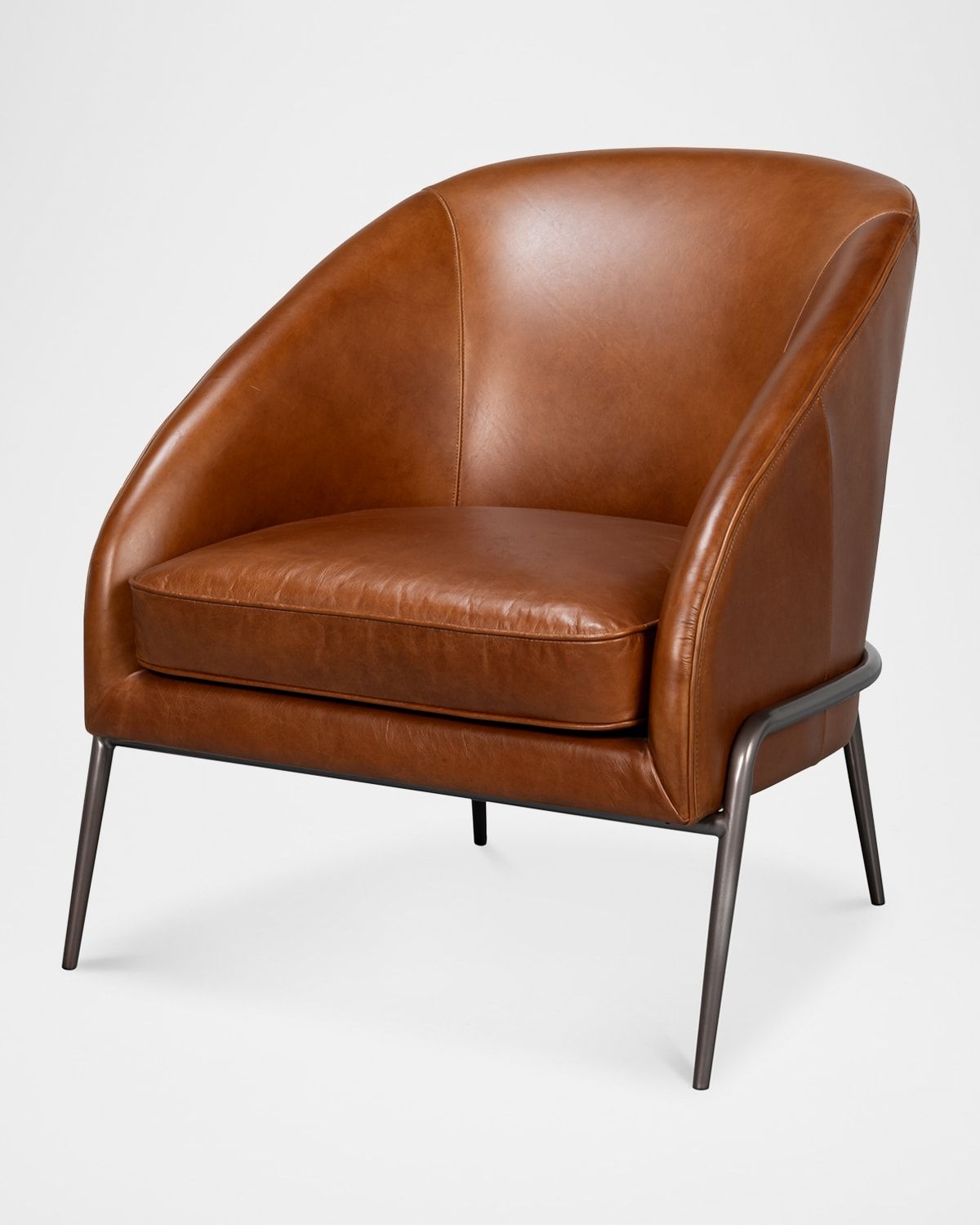 Havana Brown Leather Chair