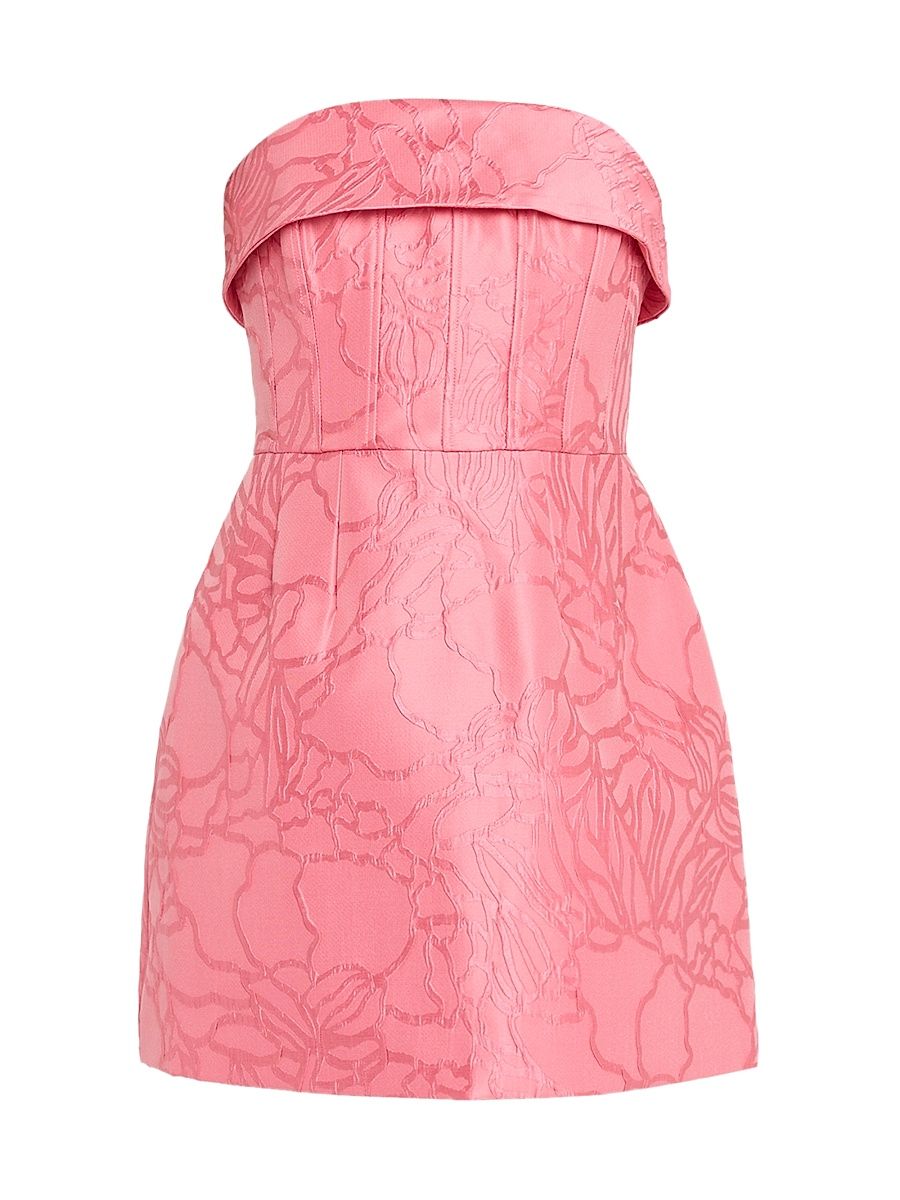 Women's Petra Floral Jacquard Minidress - Pink - Size 12