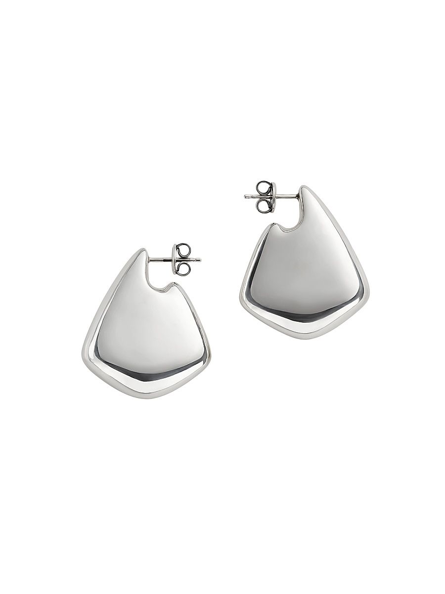Women's Fin Sterling Silver Small Drop Earrings - Silver