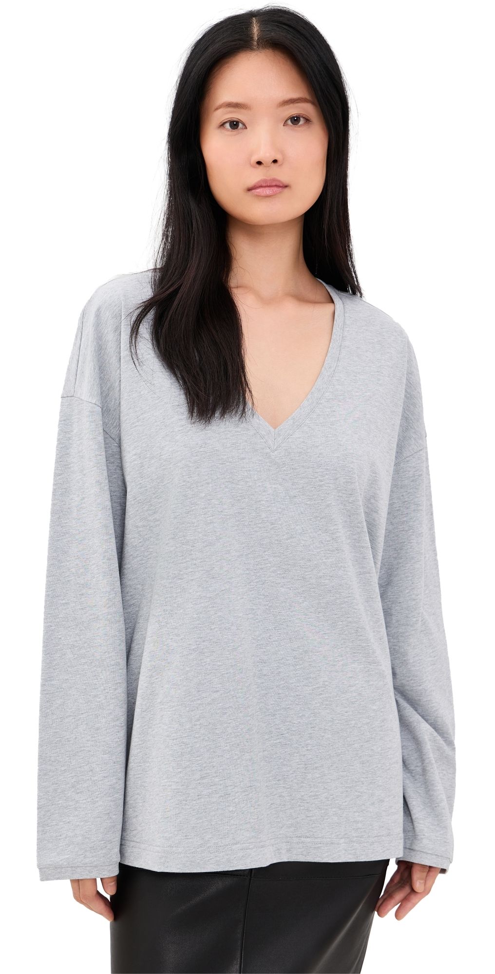 A. EMERY Persey Top Light Grey Melange XXL