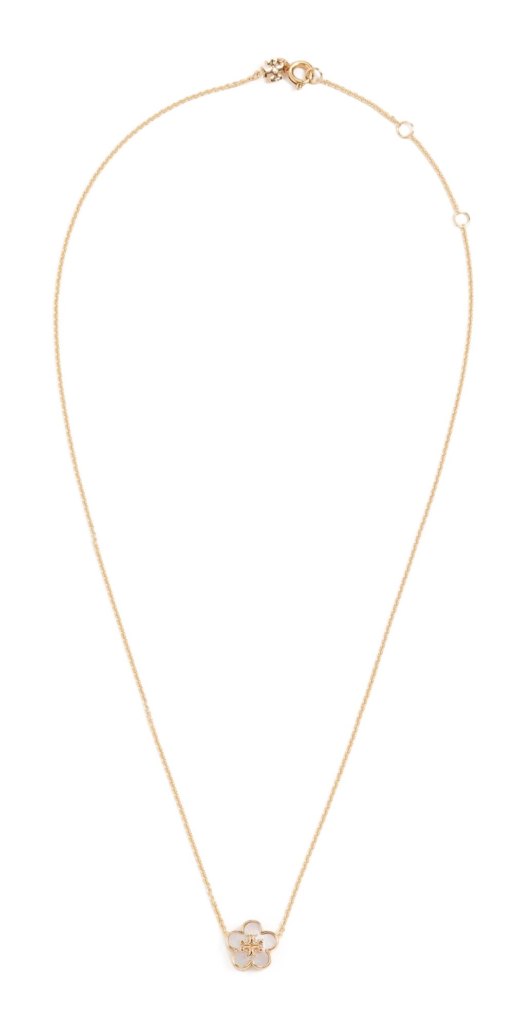 Tory Burch Forget Me Not Mother of Pearl Pendant Necklace Tory Gold/Mother of Pearl One Size