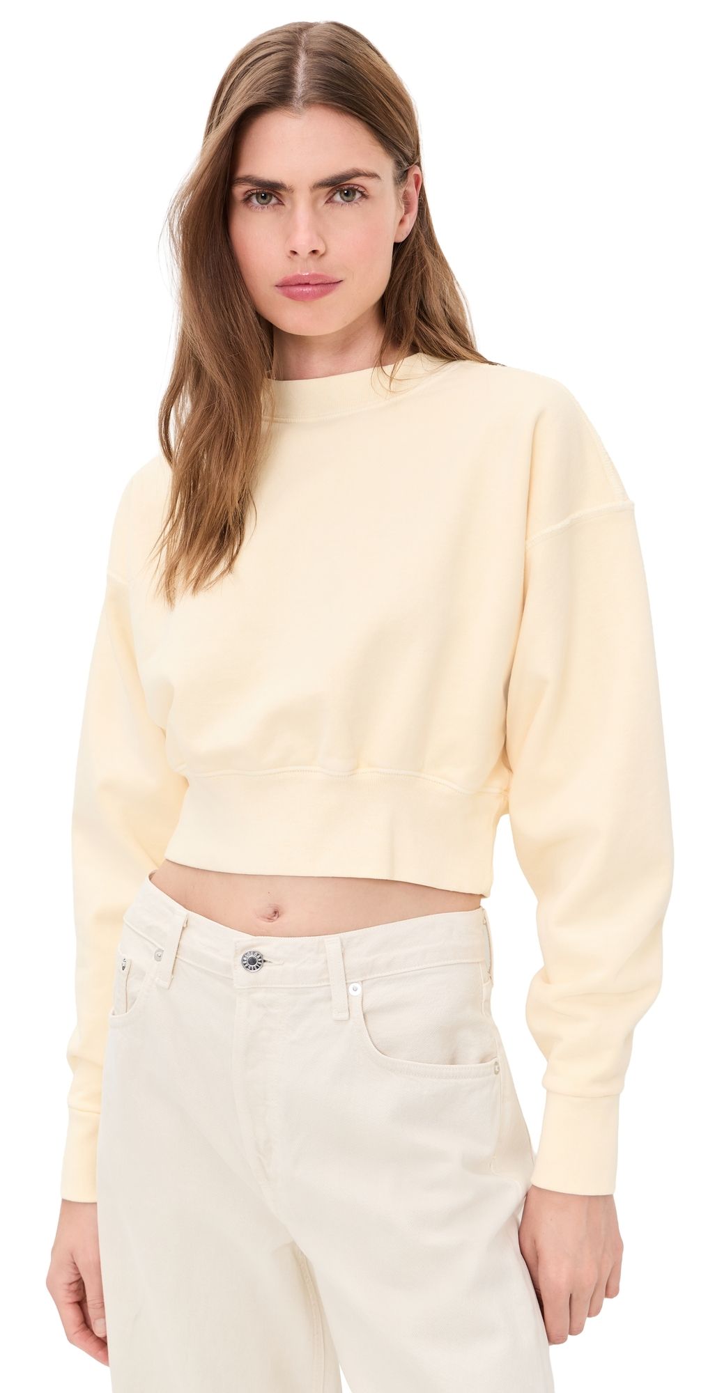 SLVRLAKE Crop Crew Sweatshirt Paradise XS