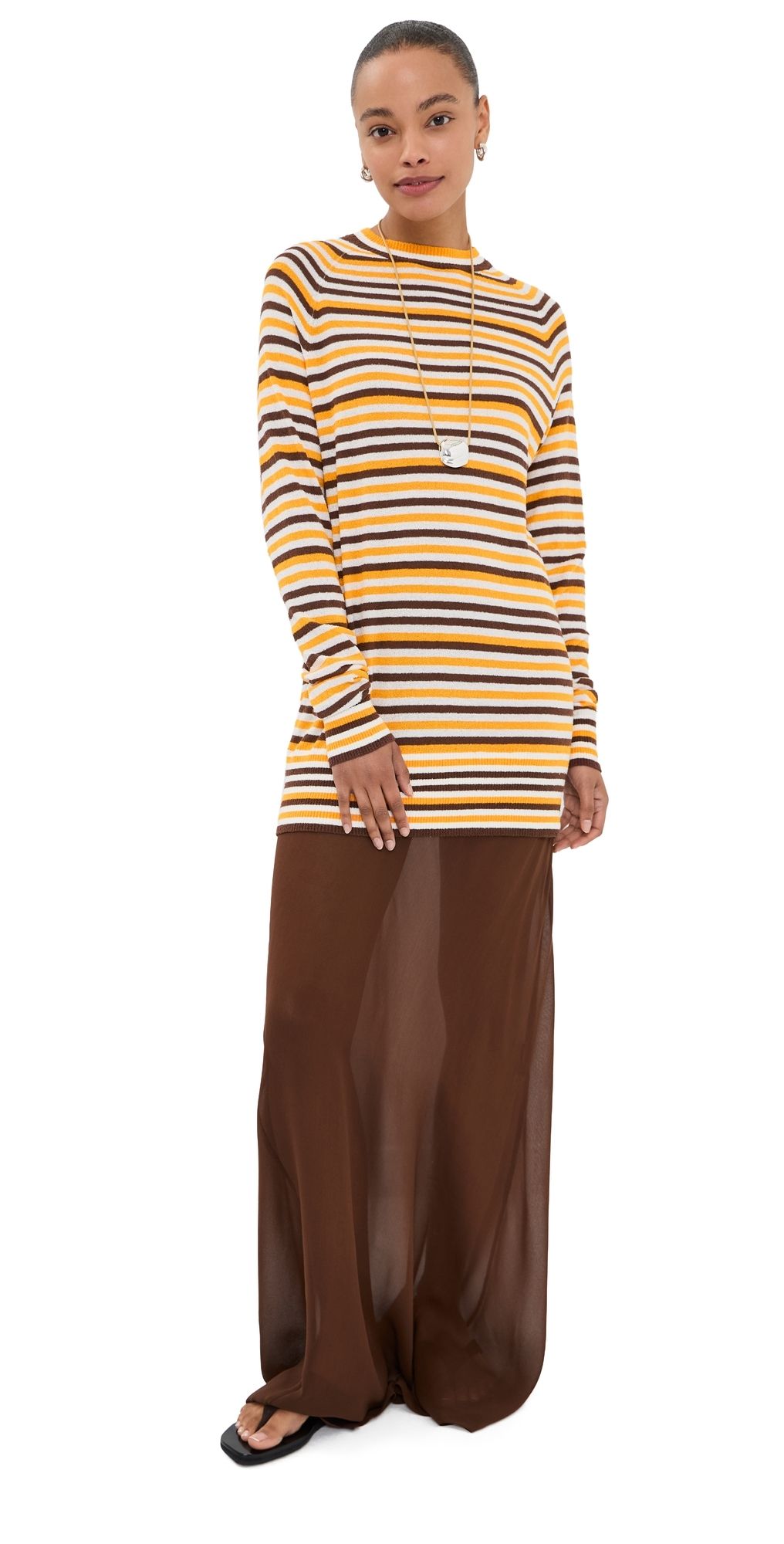 Christopher Esber Stripe Knit Monument Dress Solaris Stripe XS