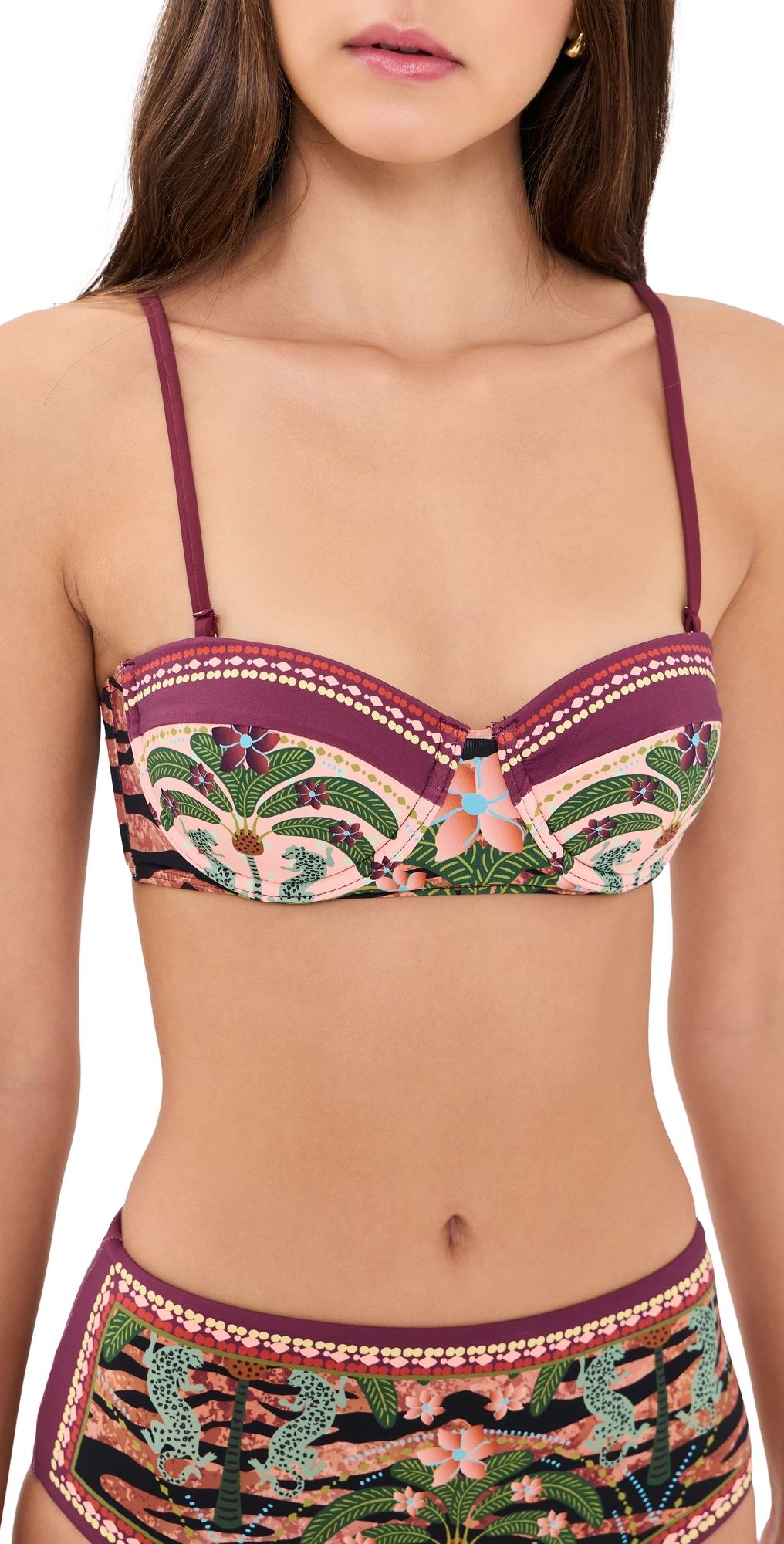 Beach Riot Nani Bikini Top Deep Jungle L