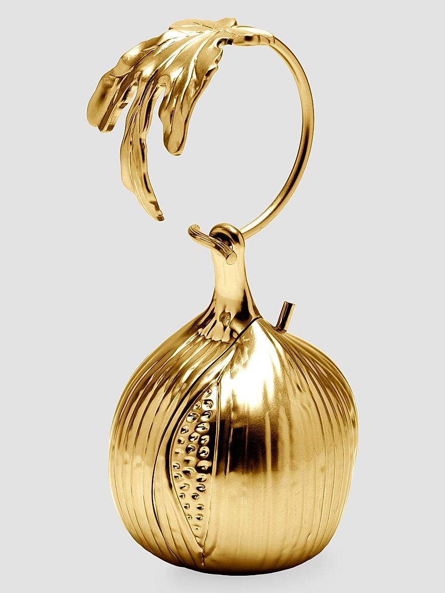 Women's Fico Sculptural Fig Wristlet - Antique Brass