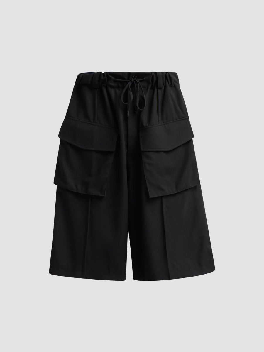 Men Clinton Leather Shorts - Black - Size Large