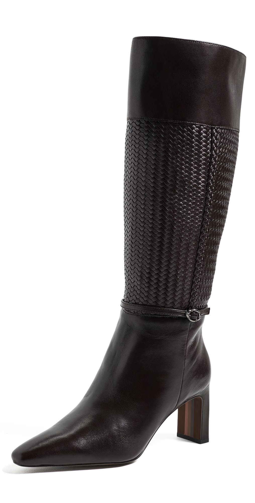 Sam Edelman Sylvia Weave Boots Cafe Noir 10.5