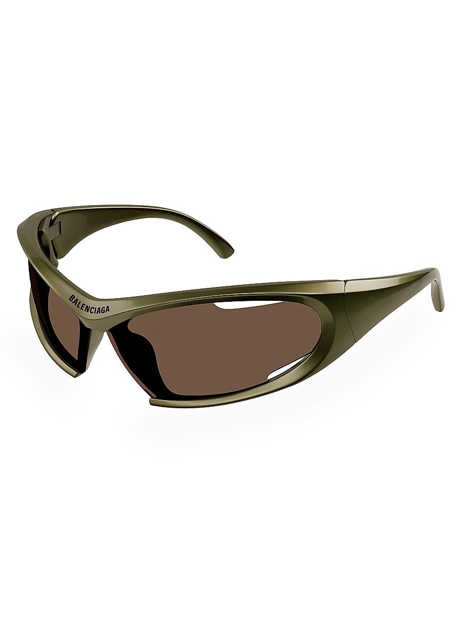 Men's Dynamo 78MM Geometric Sunglasses - Olive Brown