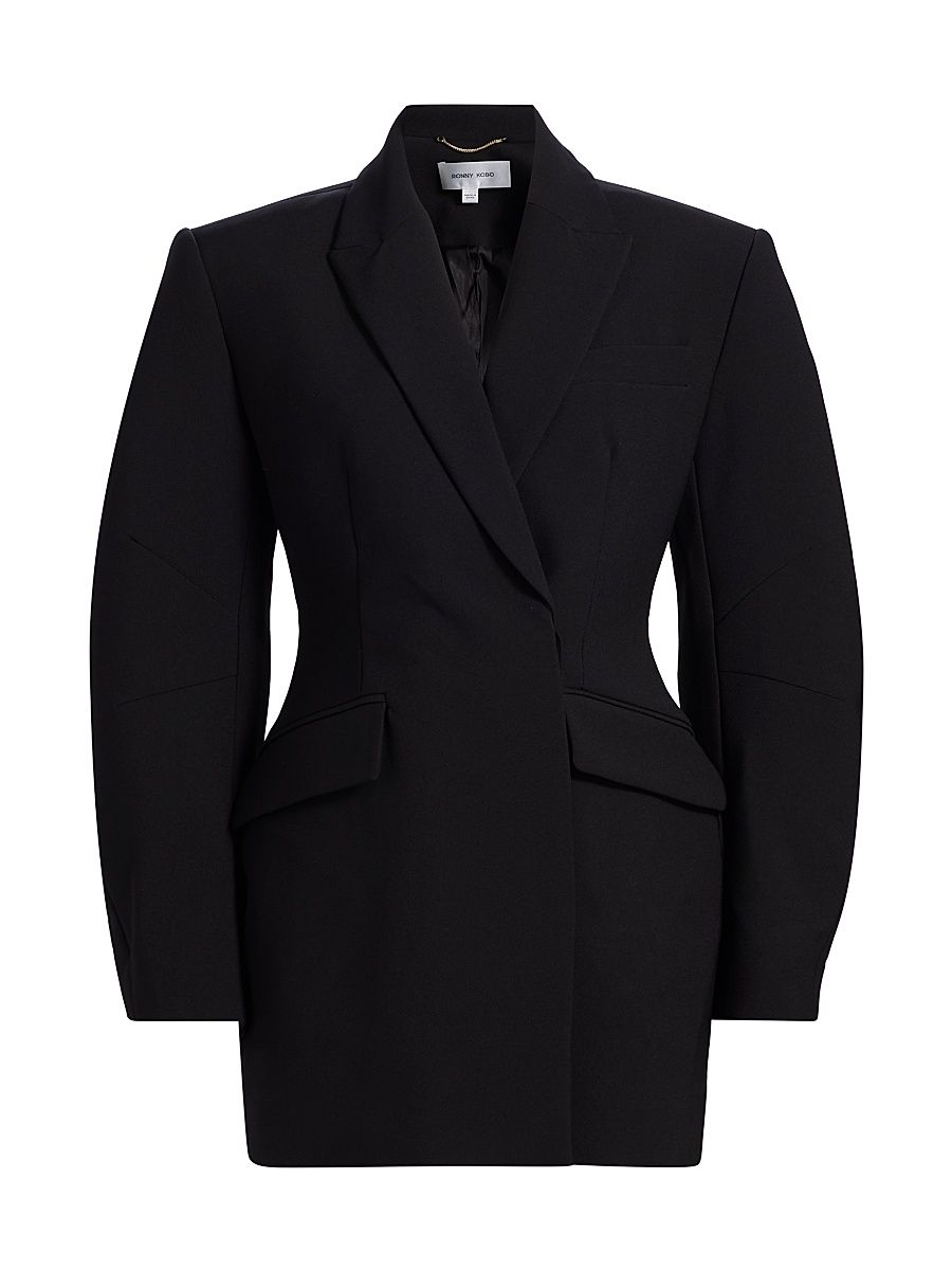 Women's Jo Blazer Minidress - Black - Size Medium