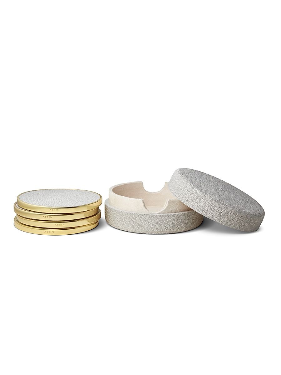 Shagreen Wine Coaster - Grey