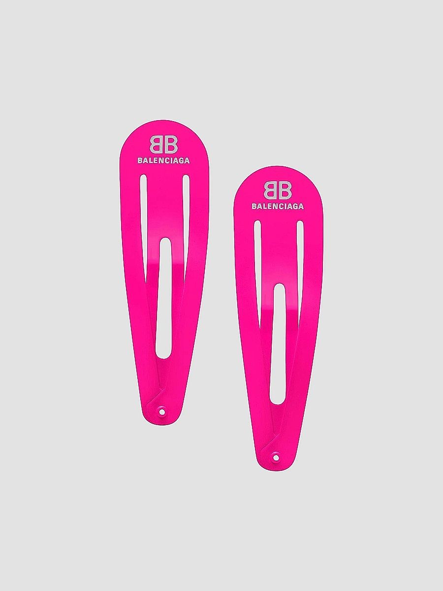 Balenciaga Women's Holli XXL Snap Clip Set - Fluo Pink