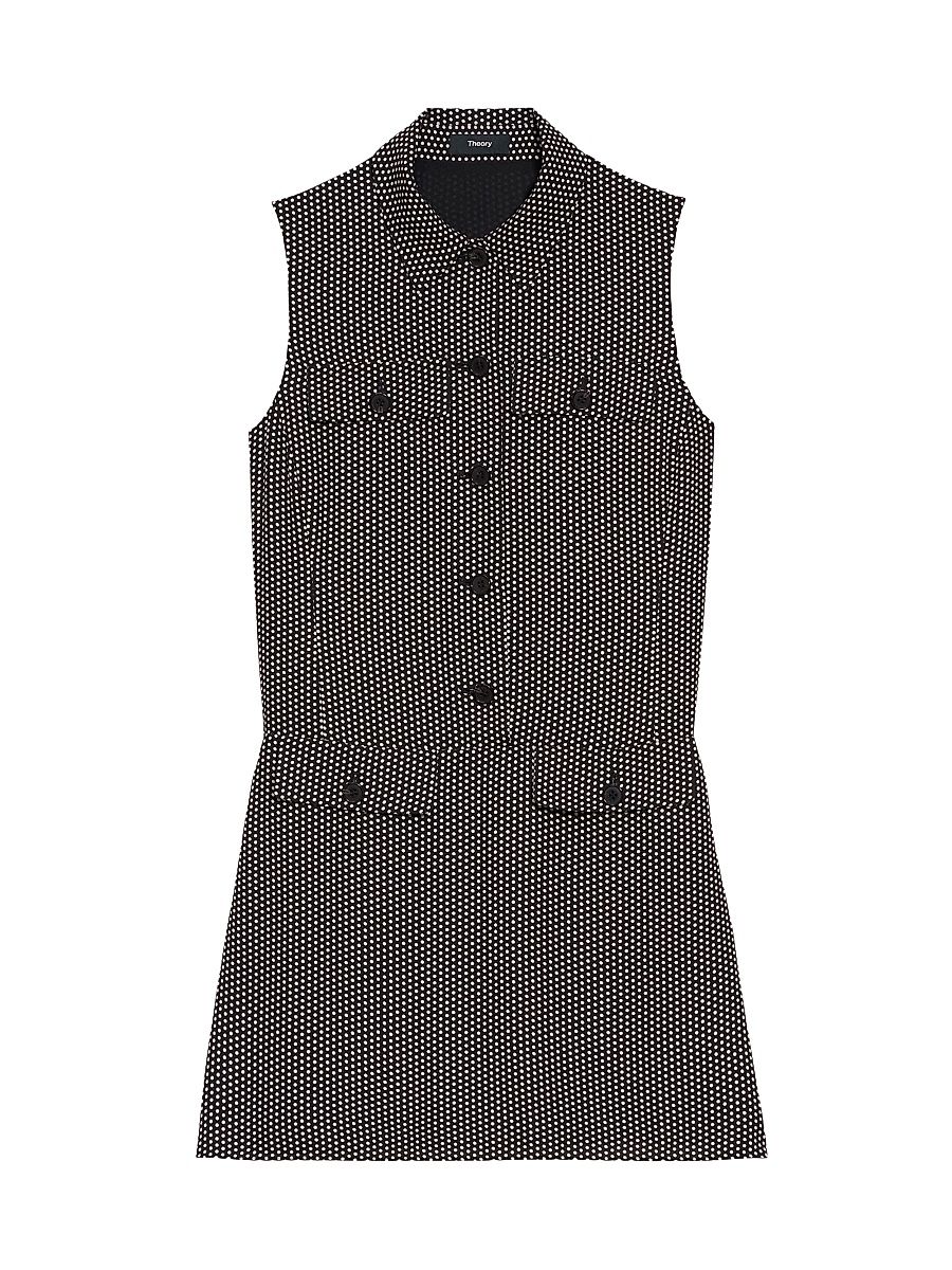 Women's Birdseye Military Minidress - Black Multi - Size 12