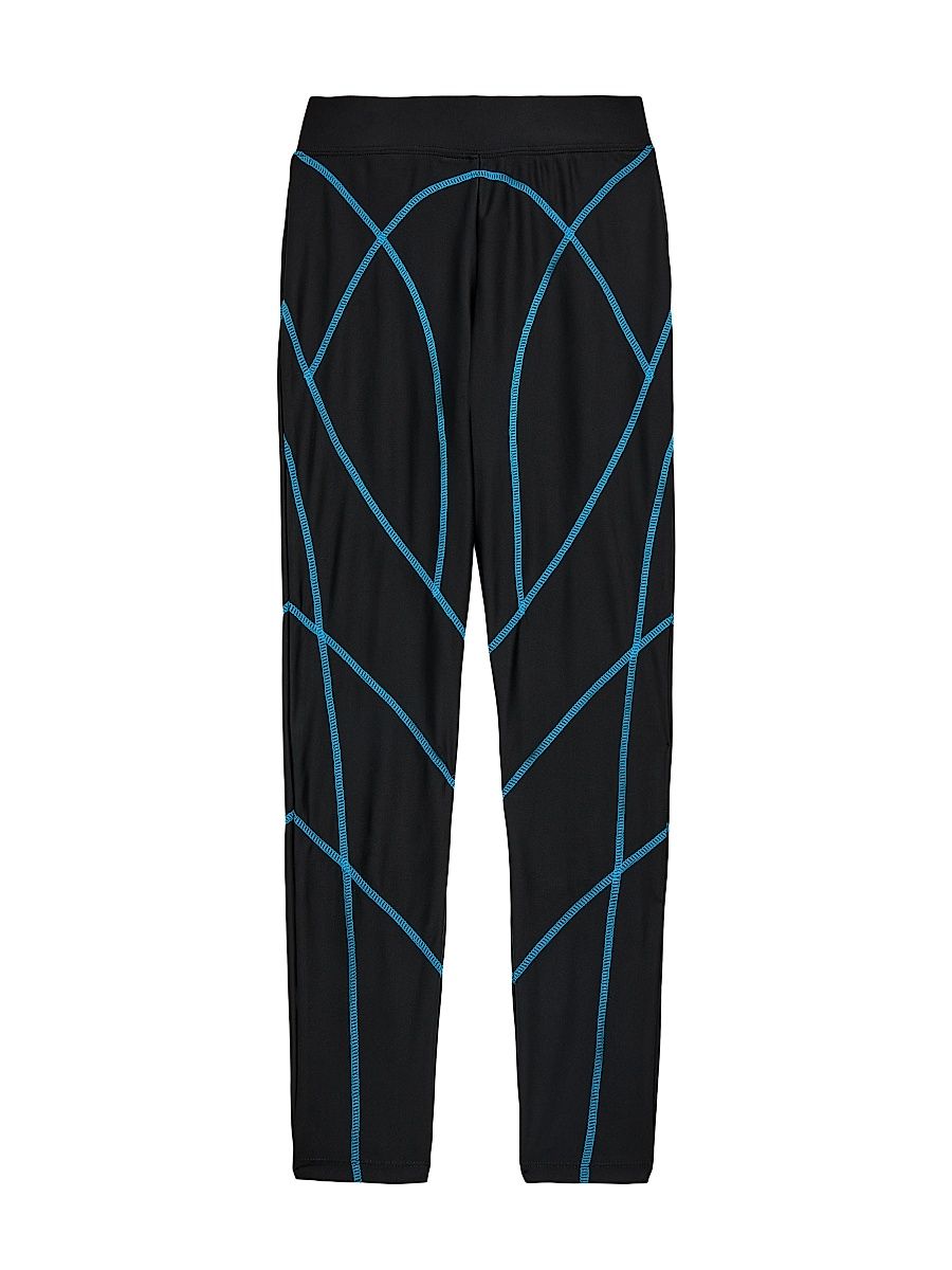 Little Girl's & Girl's Stitched Leggings - Black - Size 16