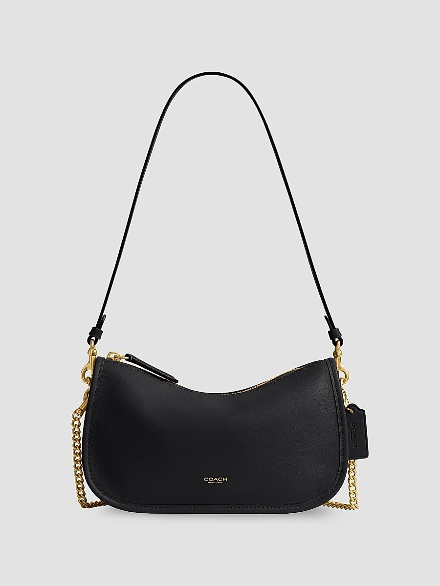 Women's Waverly Leather Shoulder Bag - Black