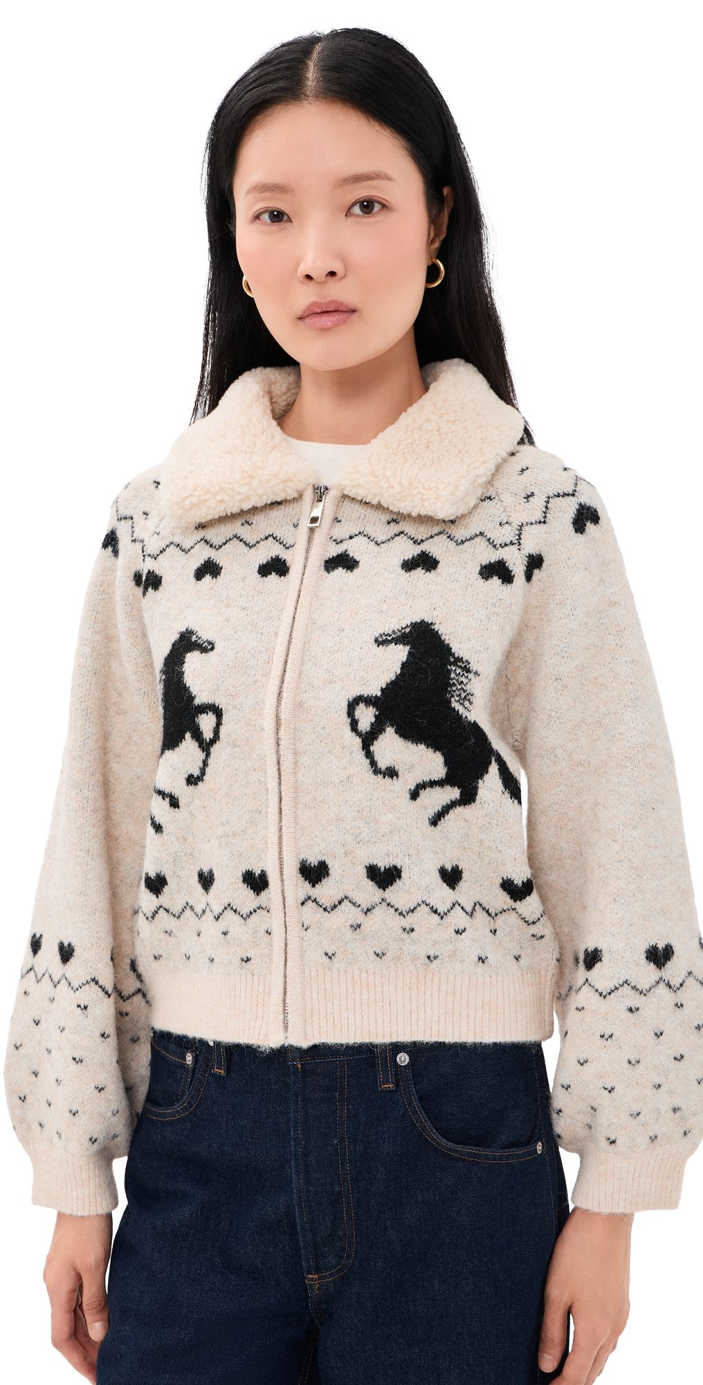 BLANKNYC Flying Solo Pullover Cream XS