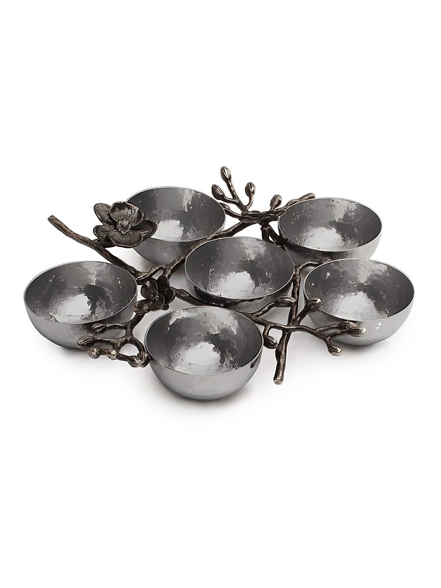 Black Orchid Six Compartment Plate
