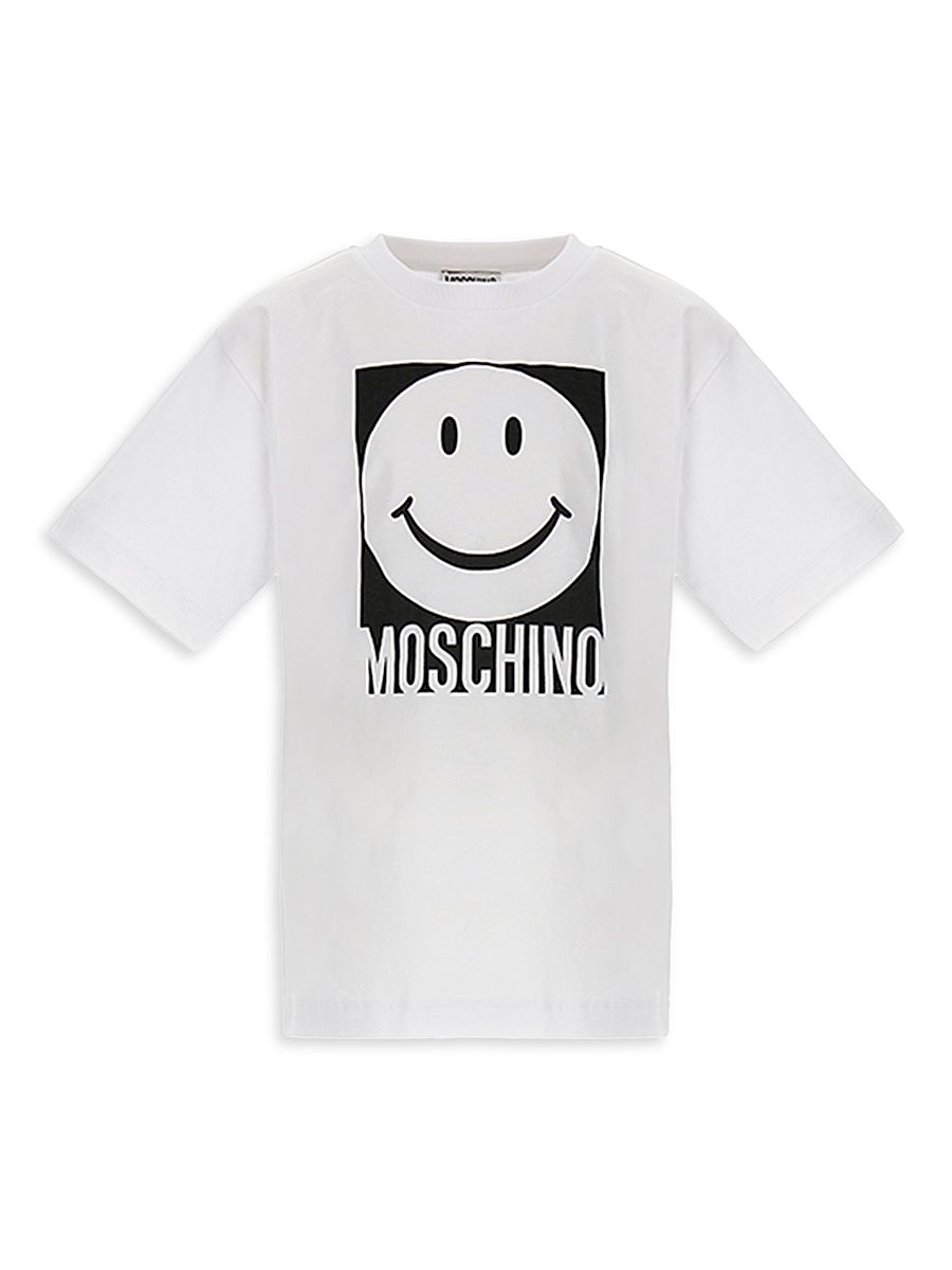 Little Kid's & Kid's Smiley Face T-Shirt - Bianco - Size 14