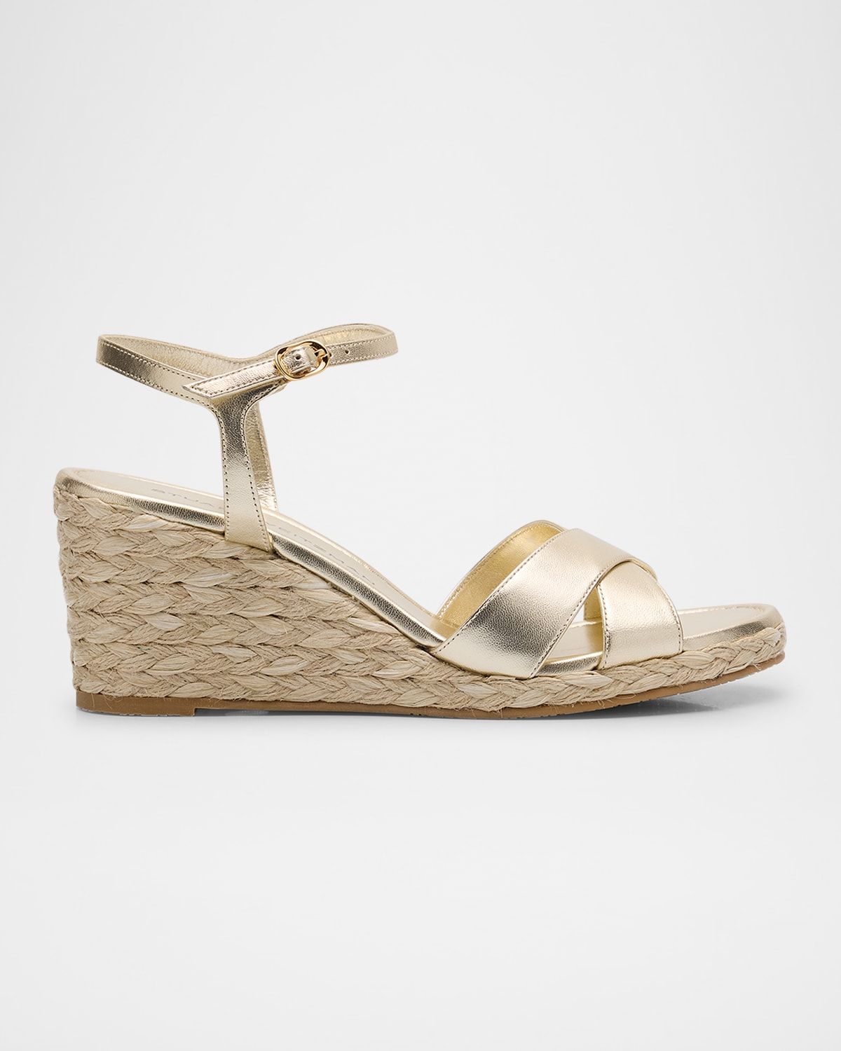 Dayna Metallic Crisscross Espadrille Sandals