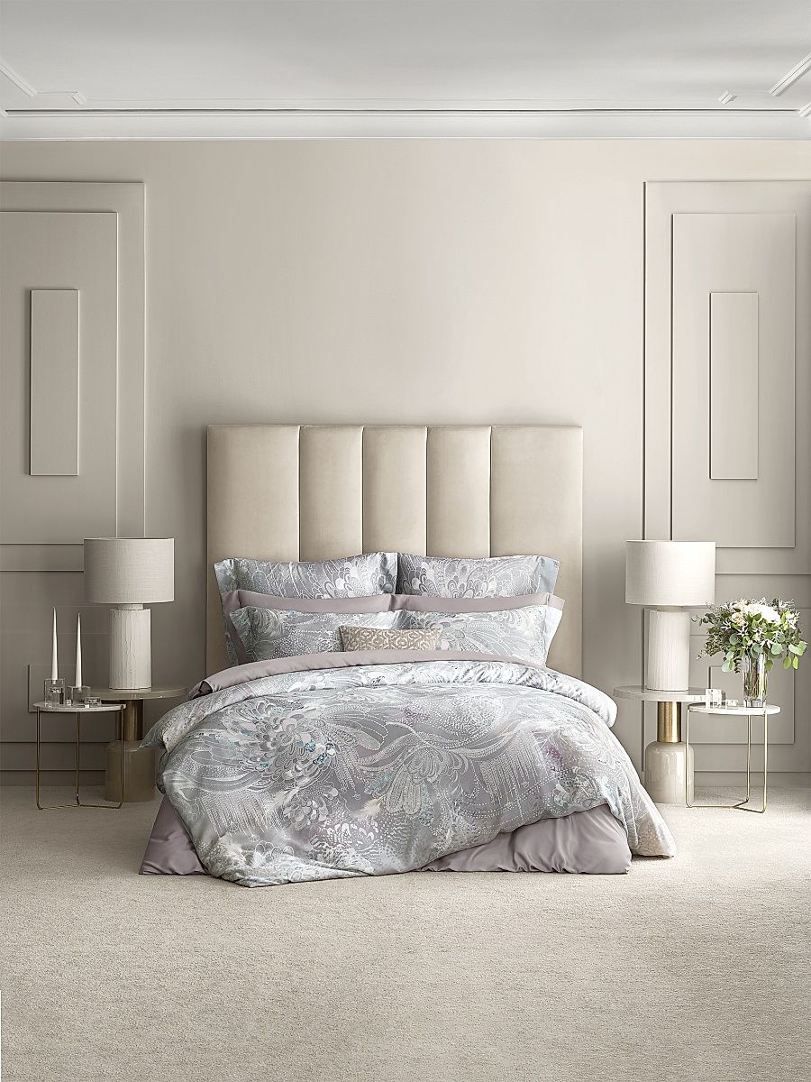 Perla Duvet Cover & Sham Collection - Grey - Size King