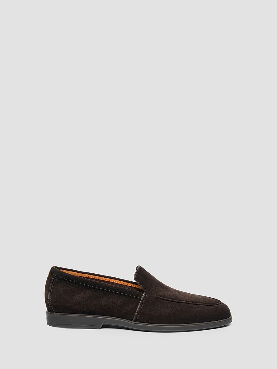 Men's Malibu Suede Loafers - Dark Brown - Size 12