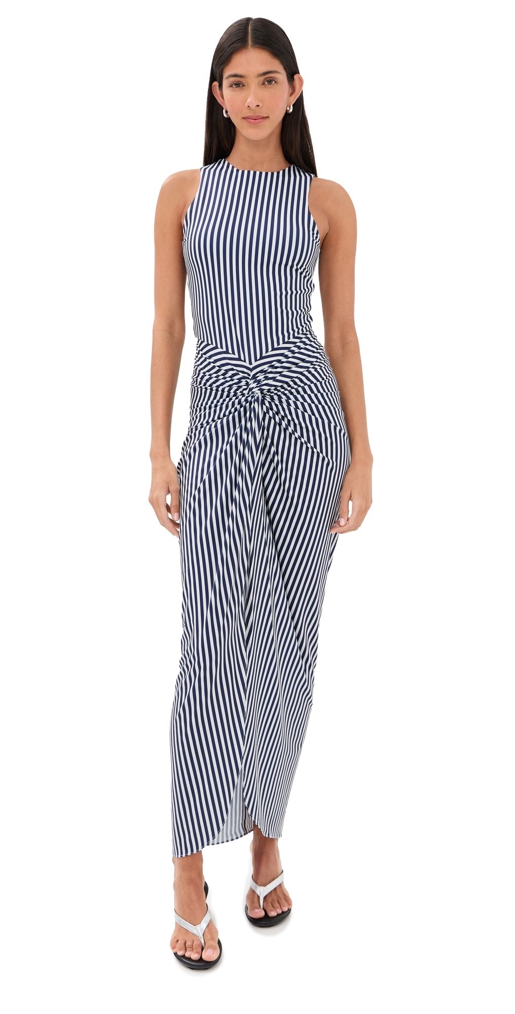 Silvia Tcherassi Leni Dress Blue Stripes XS