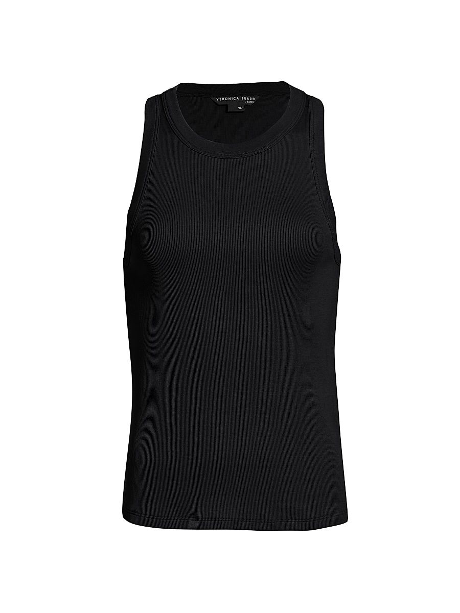 Women's Jordyn Stretch-Cotton Tank Top - Black - Size XS