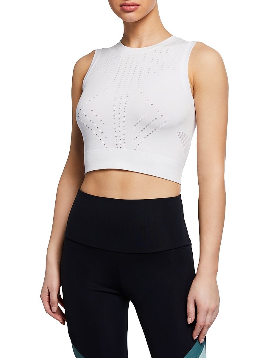Women's Infinity Active Crop Top - White - Size Large