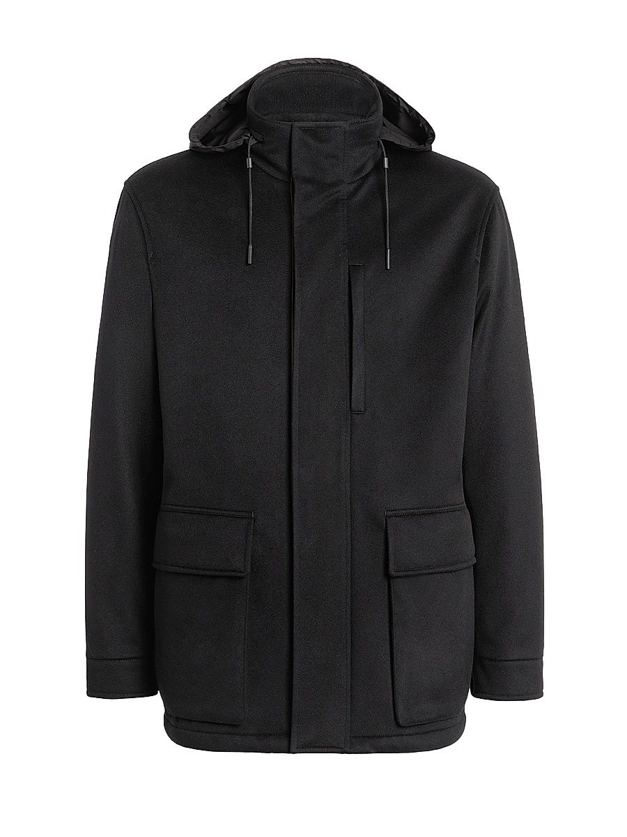 Men's Oasi Cashmere Elements Vetta Overjacket - Black - Size 48