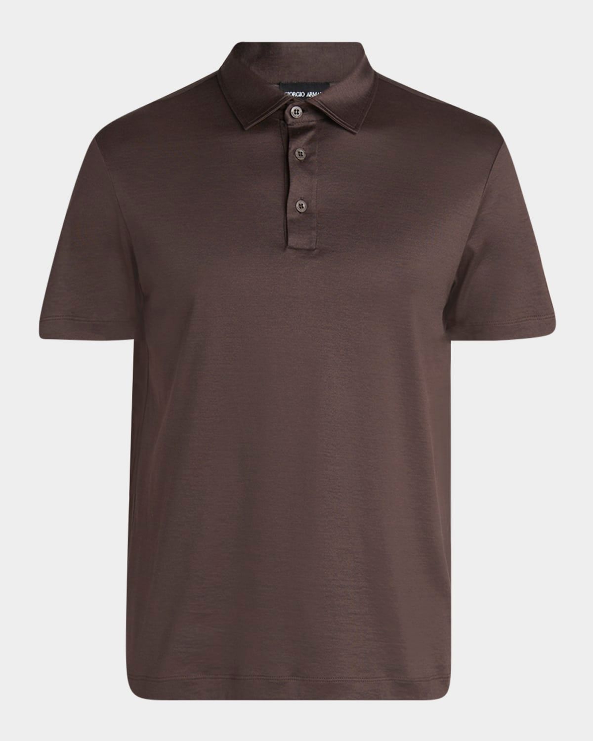 Men & apos;s Silk and Cotton Polo Shirt