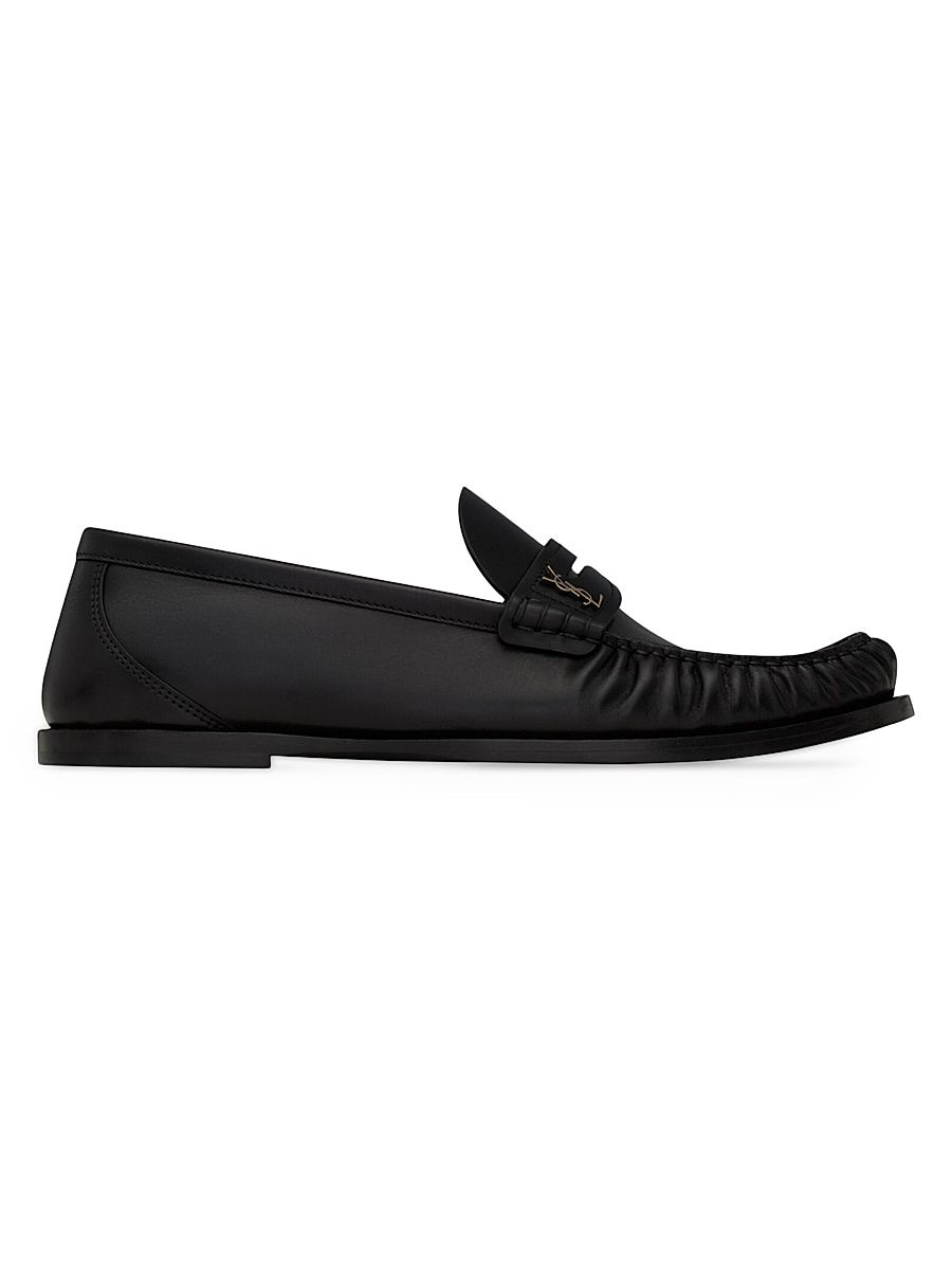 Saint Laurent Men's Men's Laurent Loafers in Smooth Leather - Black - Size 6.5