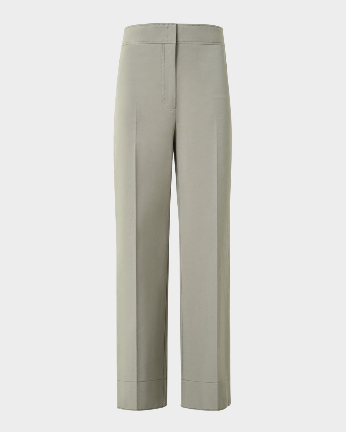 Chieko Cropped Bi-Stretch Cotton Pants