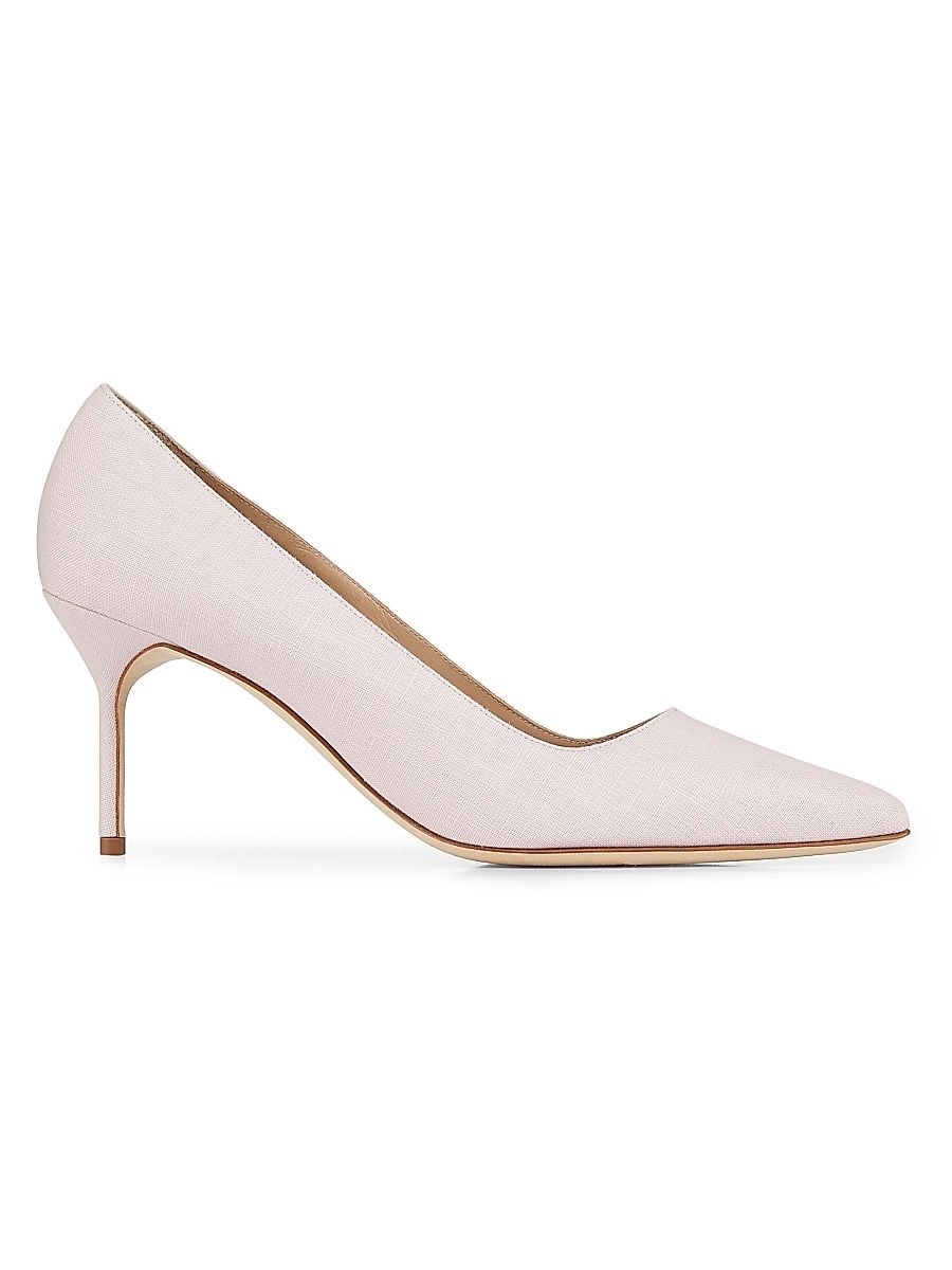 Women's 70MM Point-Toe Stiletto Pumps - Light Pink - Size 12