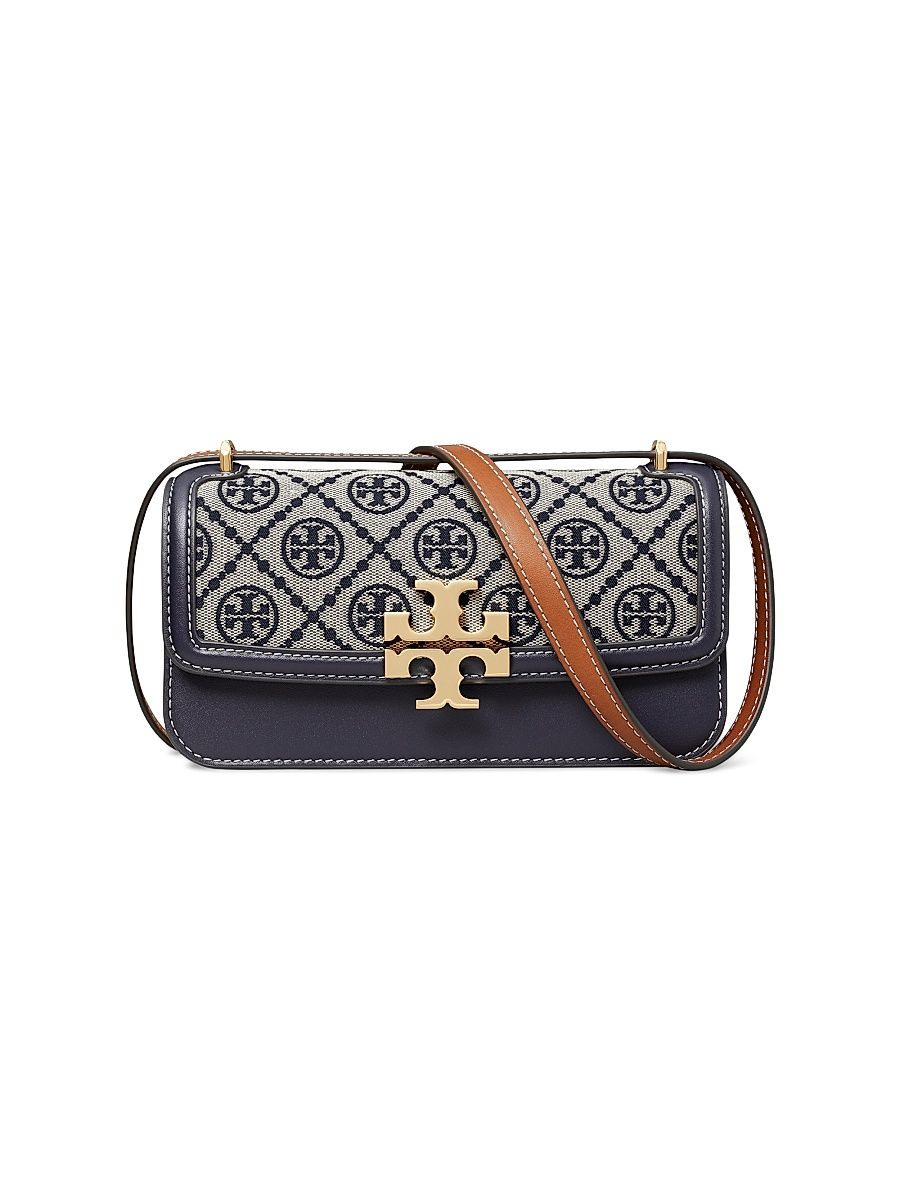Women's Small Eleanor T Monogram Shoulder Bag - Tory Navy