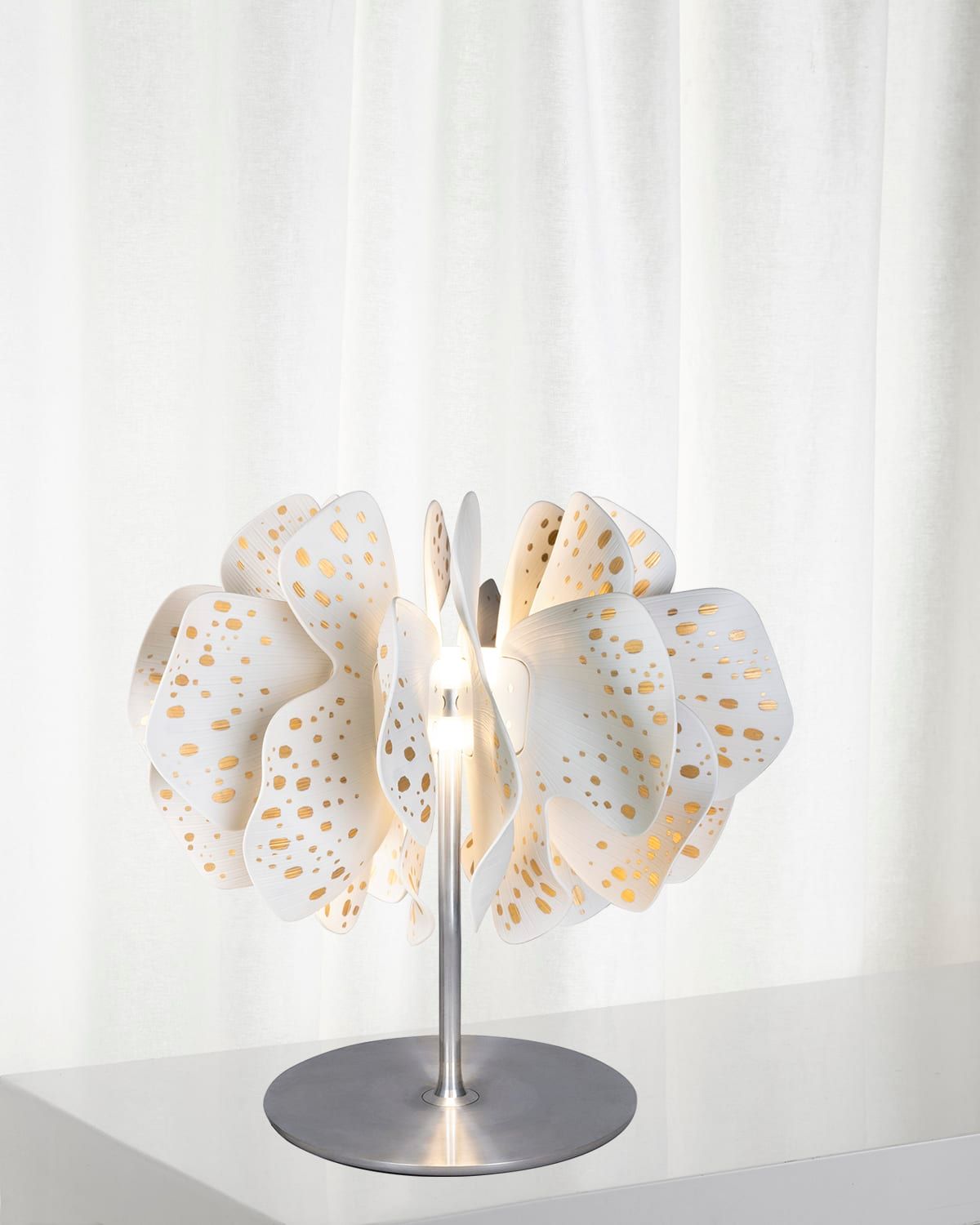 Nightbloom White Gold Table Lamp