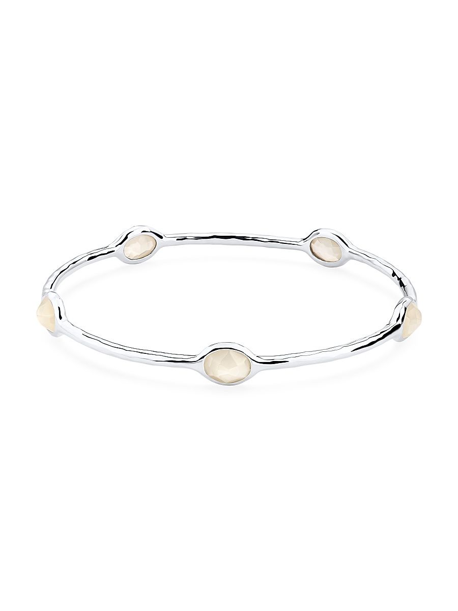 Women's Rock Candy Sterling Silver, Mother-Of-Pearl & Rock Crystal Bangle - Mother Of Pearl