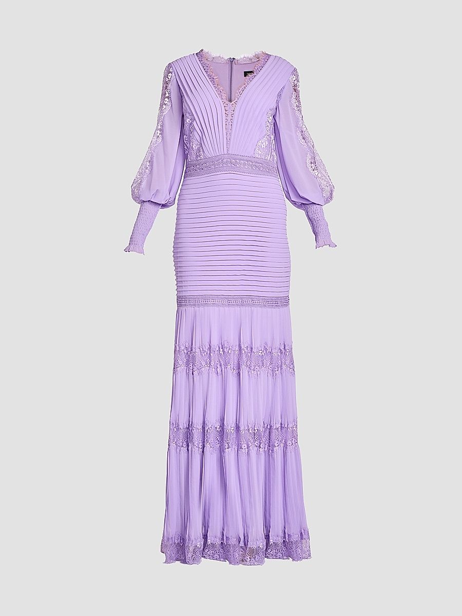 Women's Nyssa Bishop Sleeve Gown - Purple Haze - Size 18