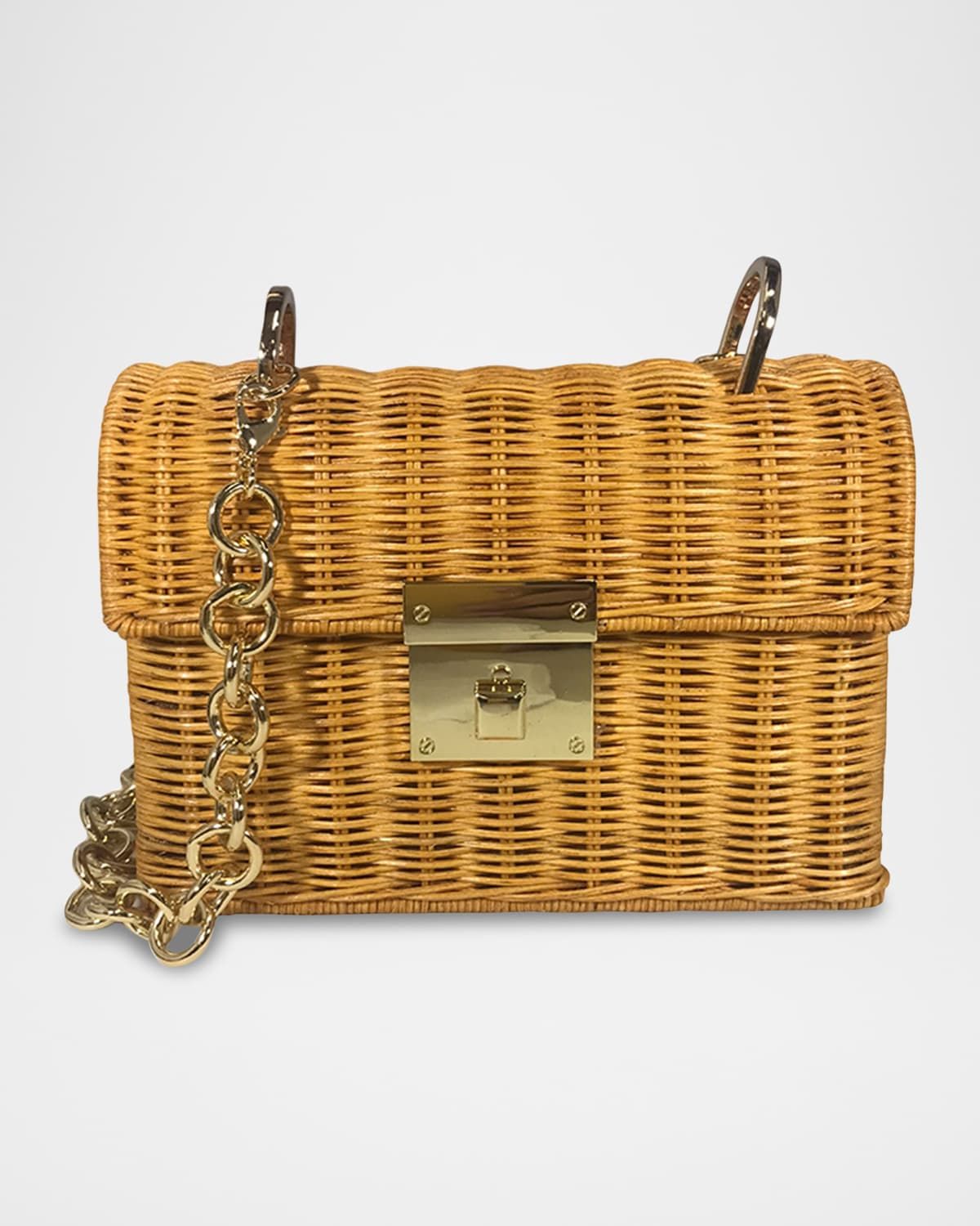 Gabriela Baby Rattan Crossbody Bag