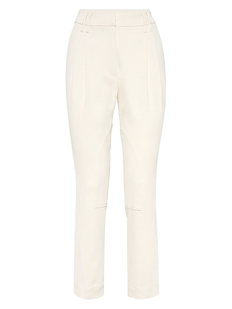 Women's Viscose and Wool Stretch Twill Equestrian Trousers - Panama - Size 14