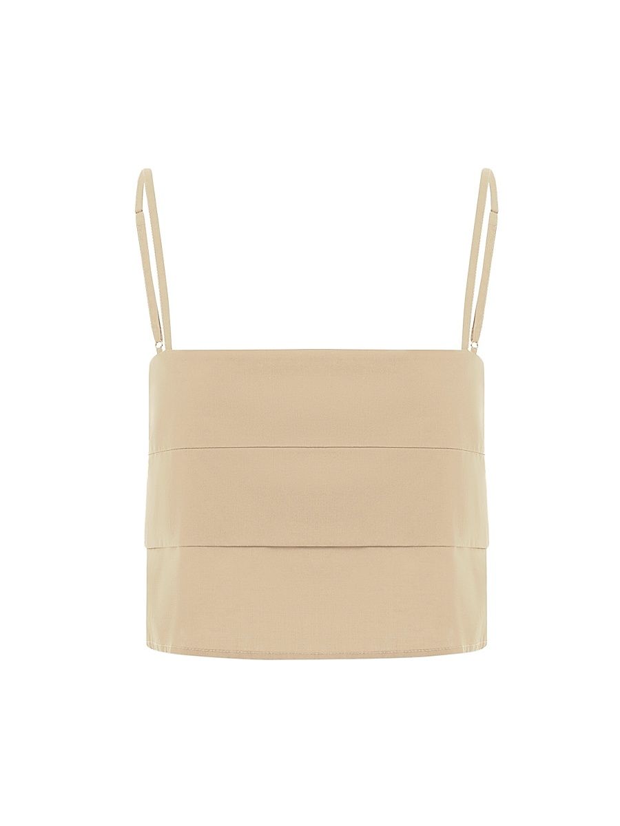 Women's Lupi Layered Top - Sand - Size Large