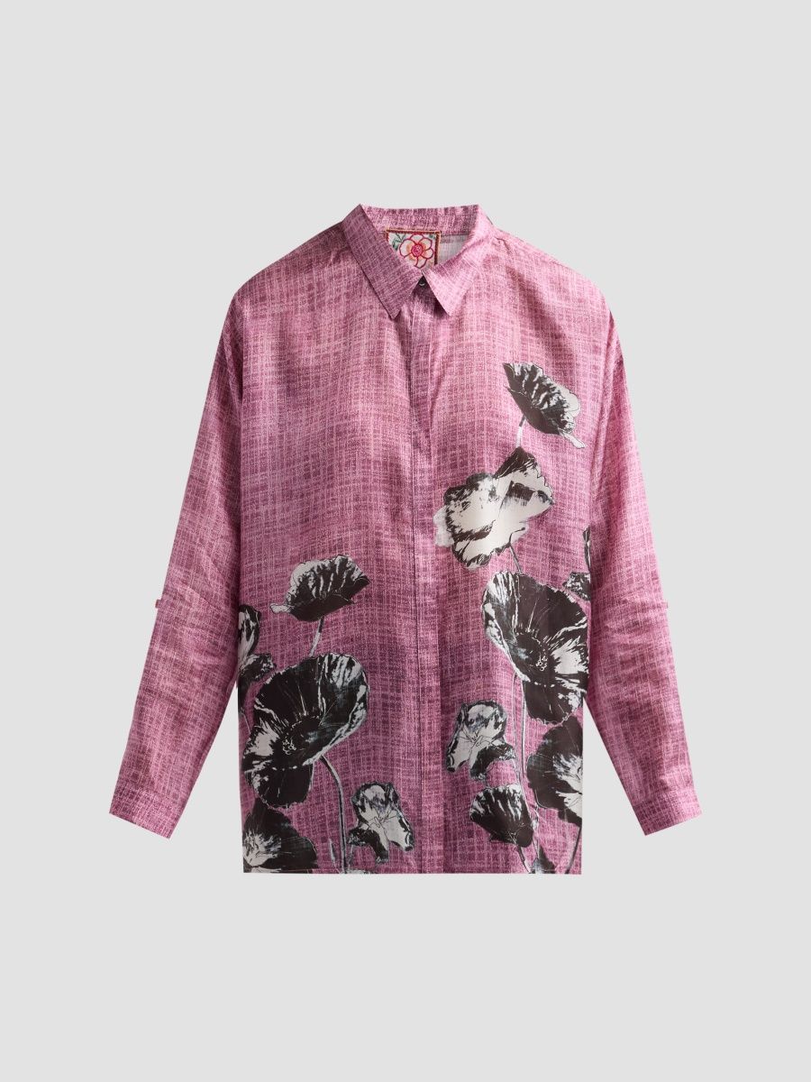 Johnny Was Women's The Audrey Floral Silk Shirt - Jamul - Size XXL