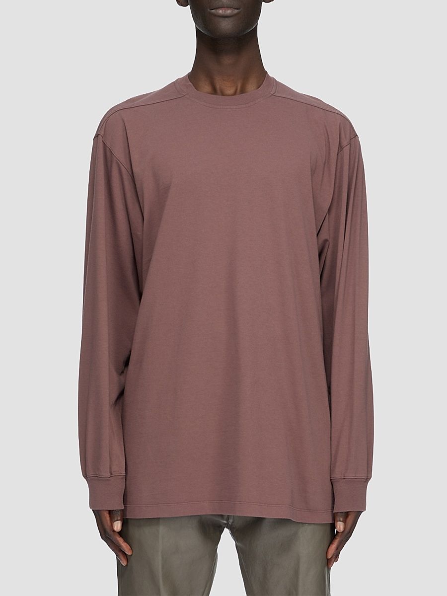 Men's Jumbo Oversized Long-Sleeve Cotton T-Shirt - Grape - Size XL